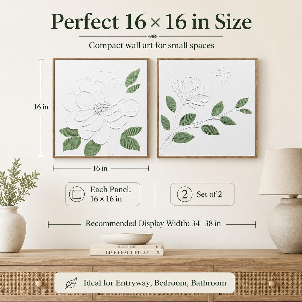 3D Textured Floral Wall Art