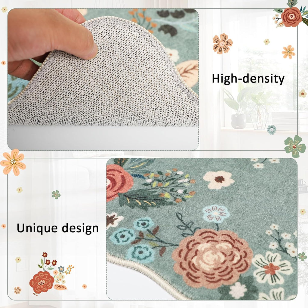 Floral Anti Fatigue Kitchen Rugs 3 Pack