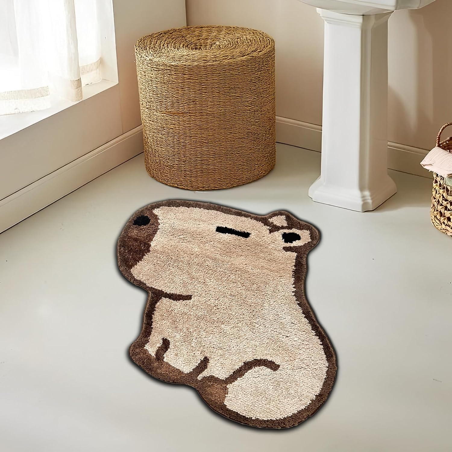 Cute Capybara Bathroom Rug
