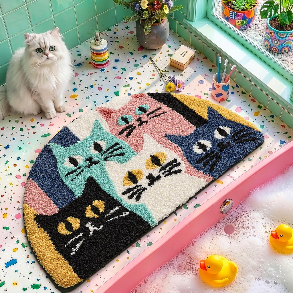 Cute Cat Bathroom Rugs