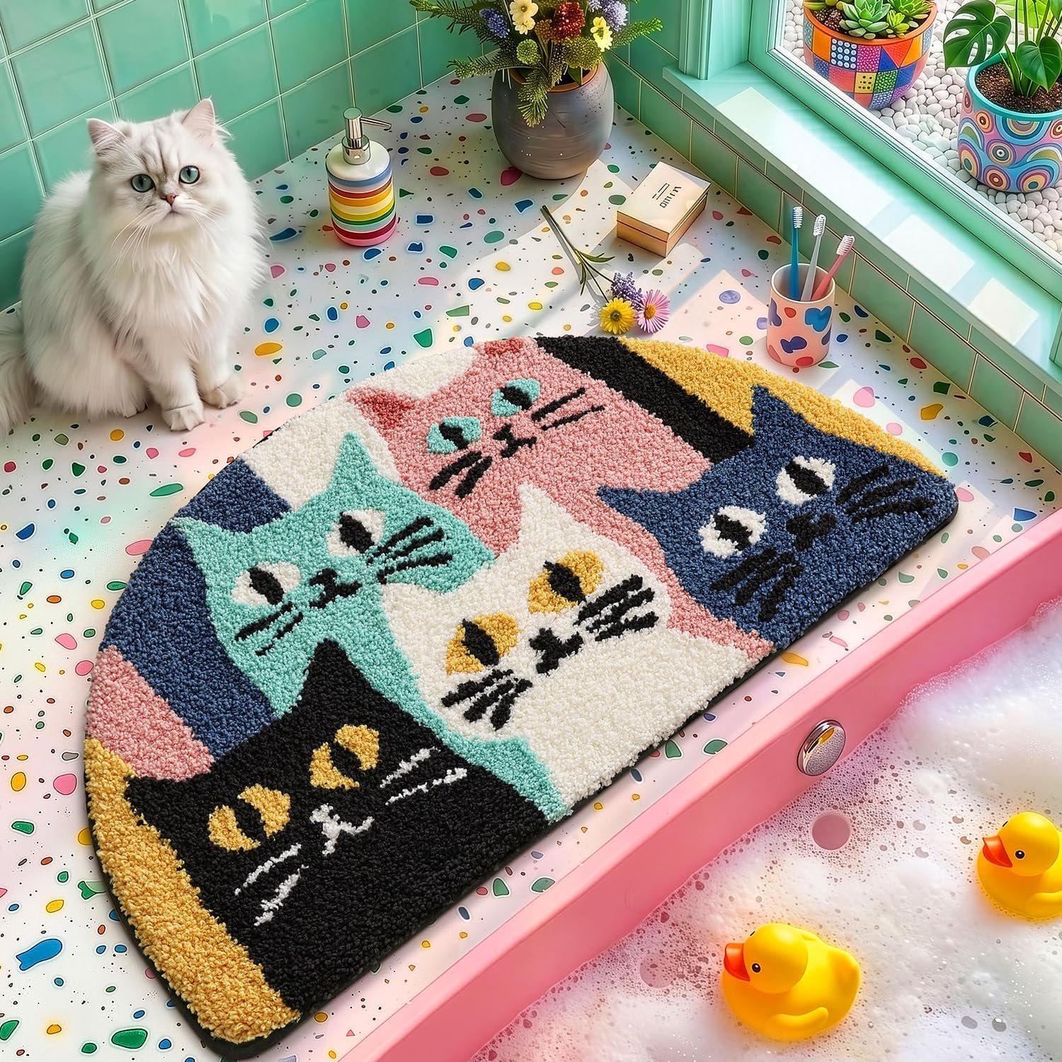 Cute Cat Bathroom Rugs