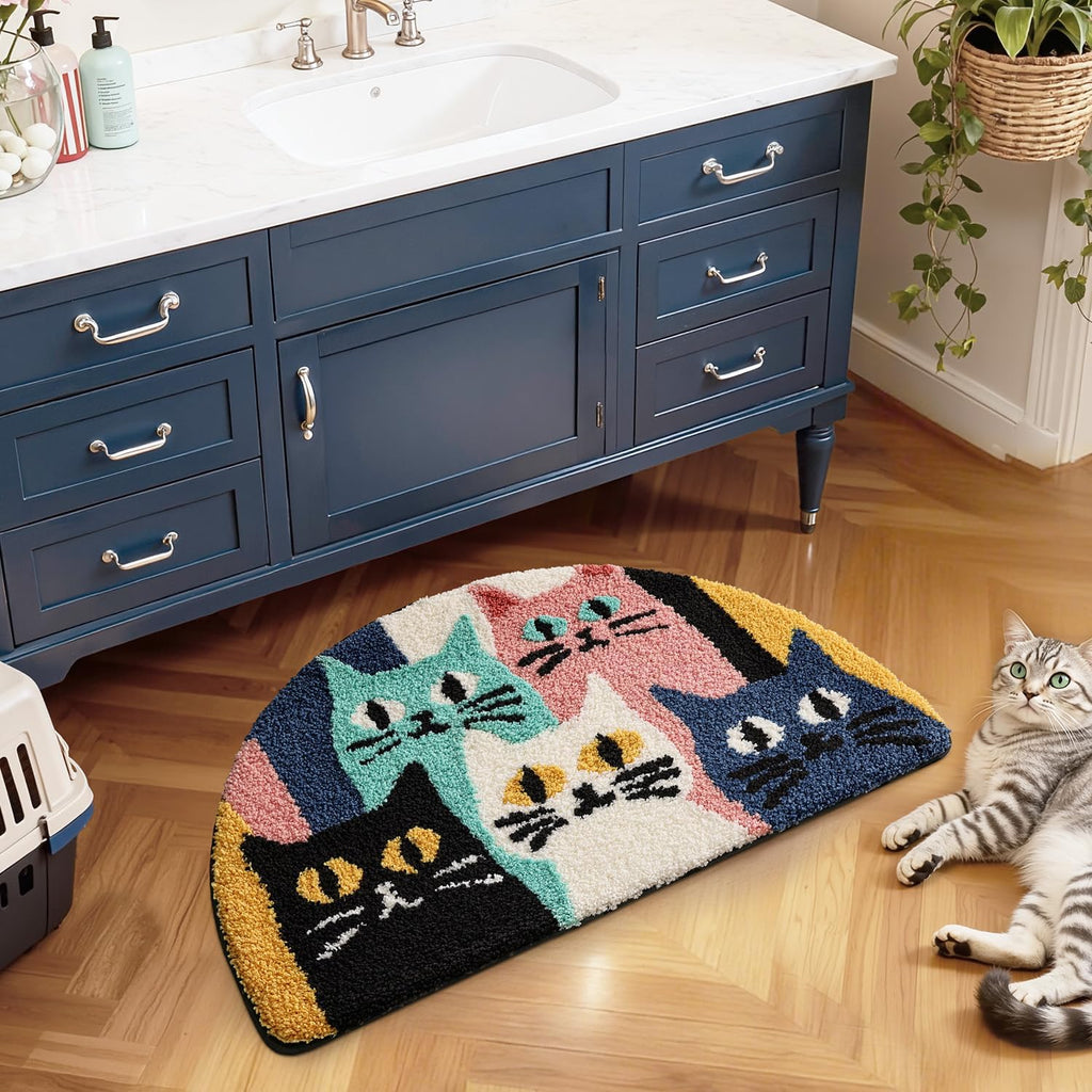 Cute Cat Bathroom Rugs