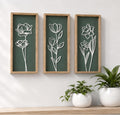 3D Floral Green Wall Art