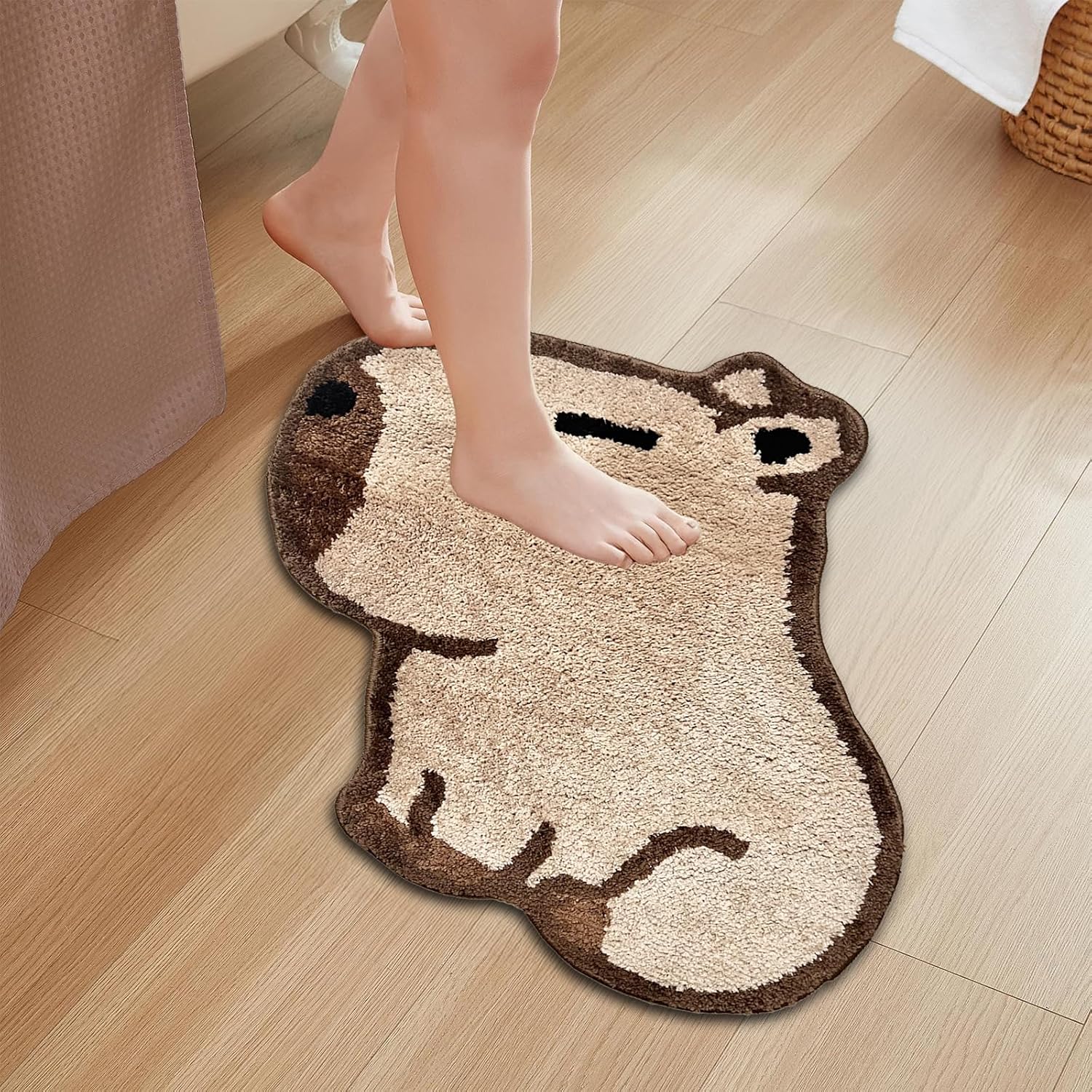 Cute Capybara Bathroom Rug
