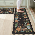 Scalloped Anti Fatigue Kitchen Rugs 2 Pack
