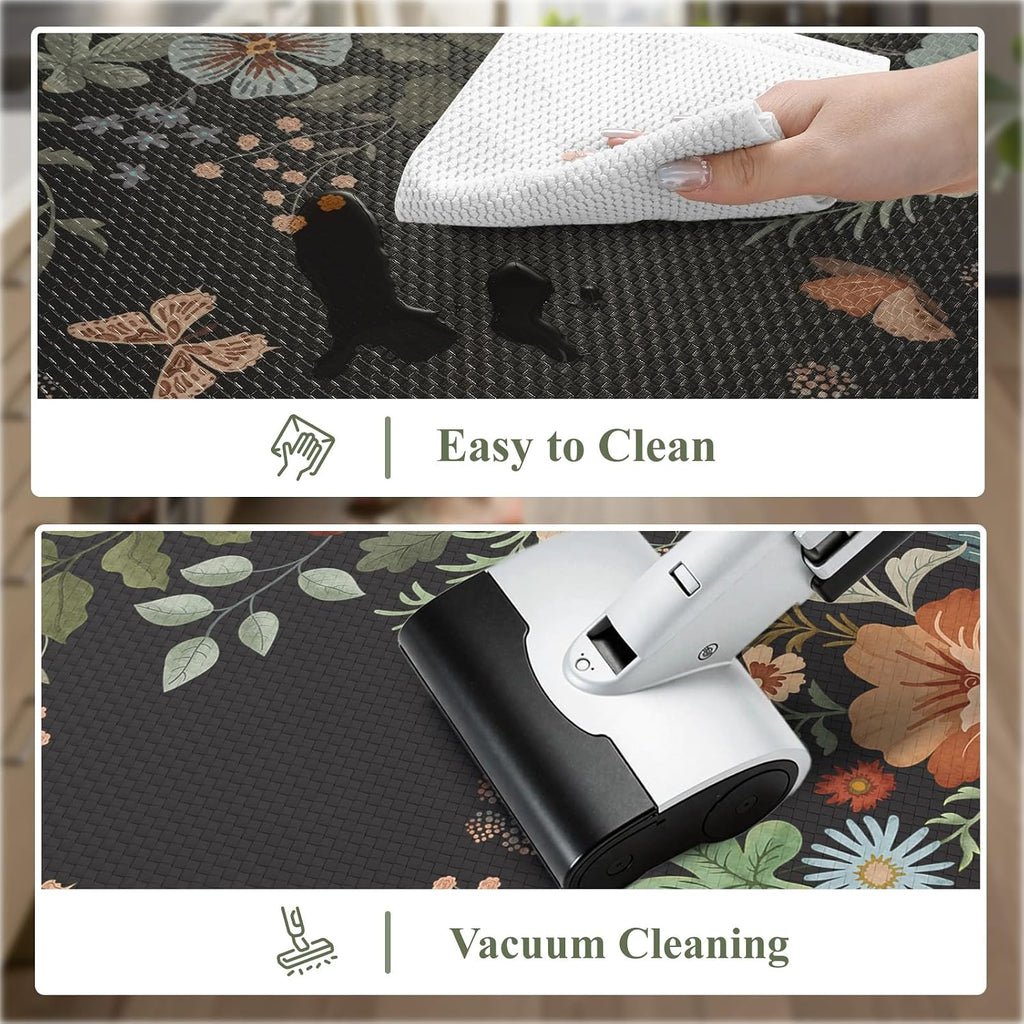 Scalloped Anti Fatigue Kitchen Rugs 2 Pack