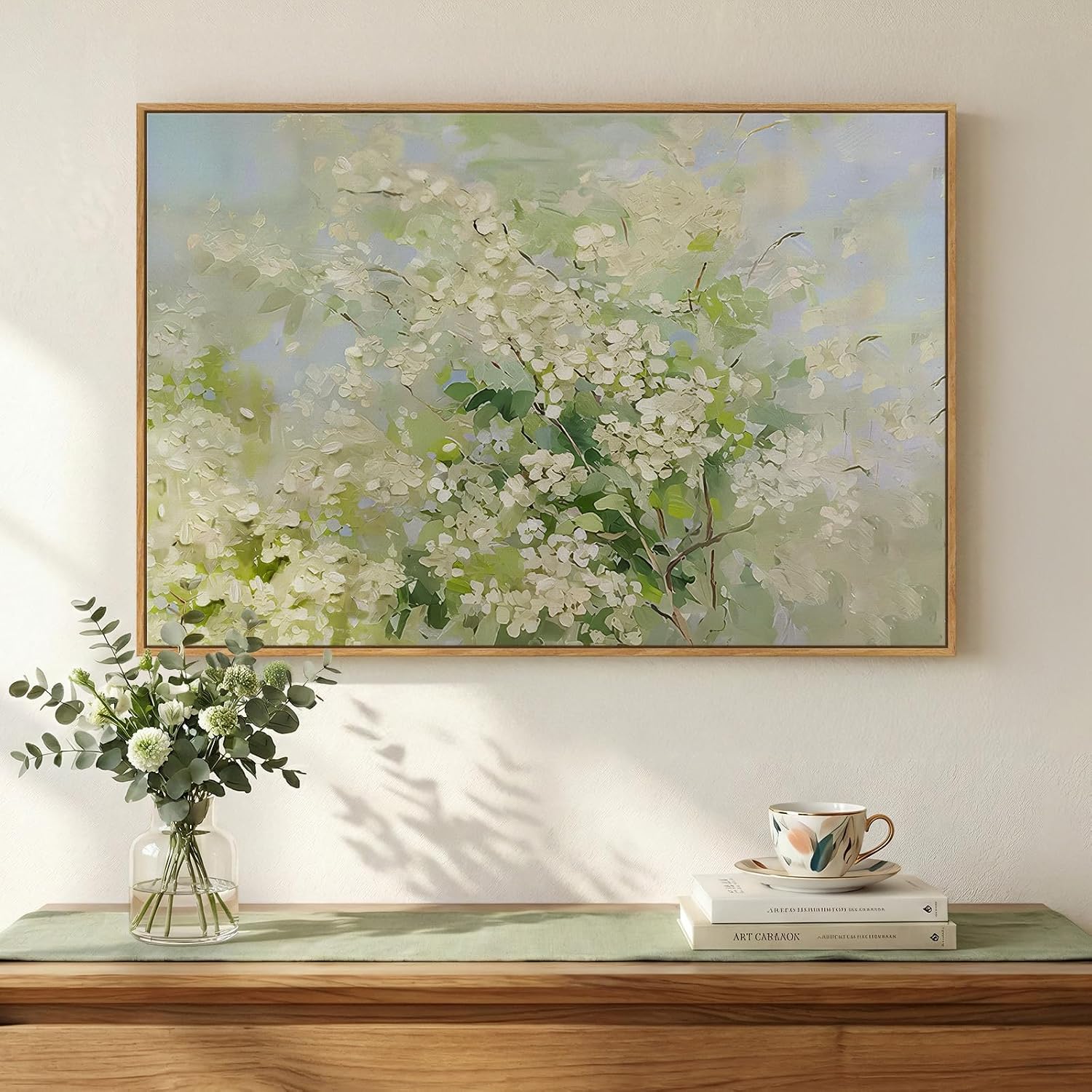 Framed Green Floral Botanical Wall Art