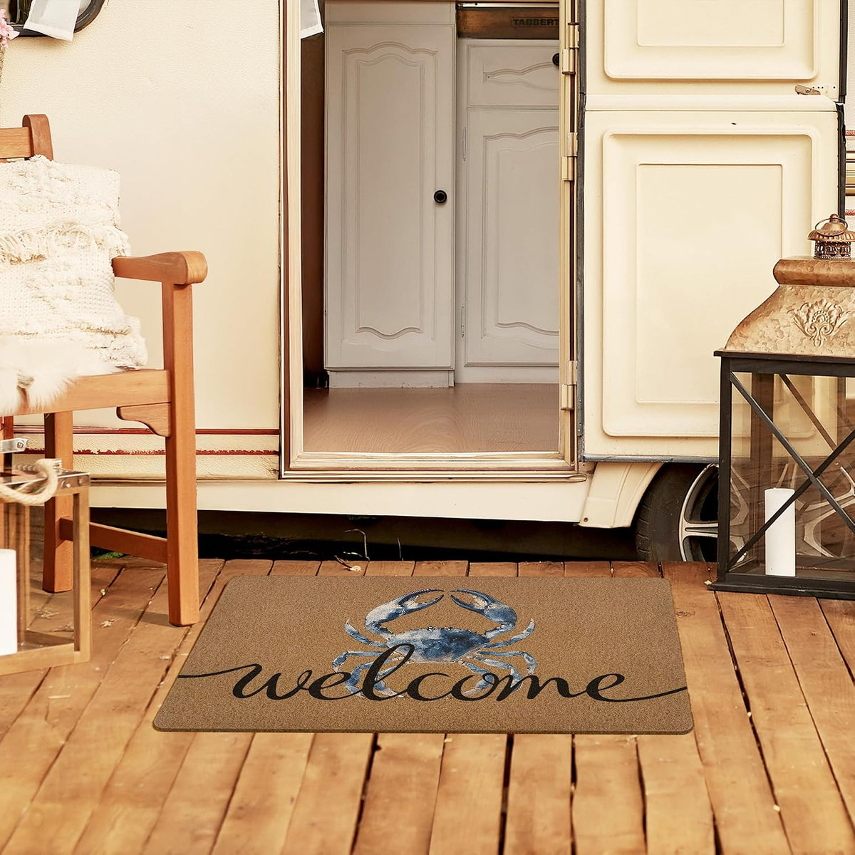 Blue Crab Welcome Door Mat