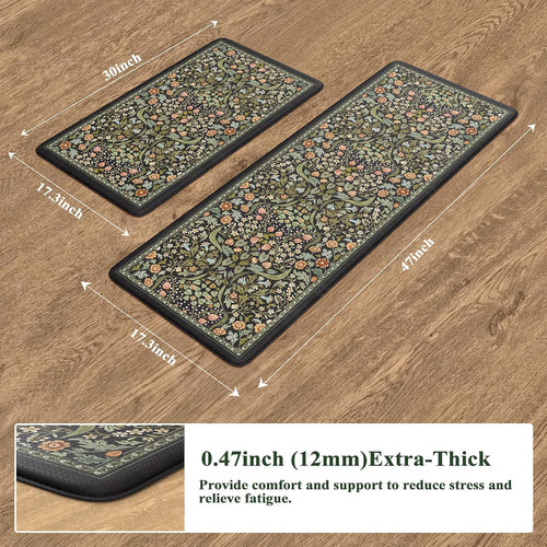 Anti Fatigue Kitchen Mats 2 Pack