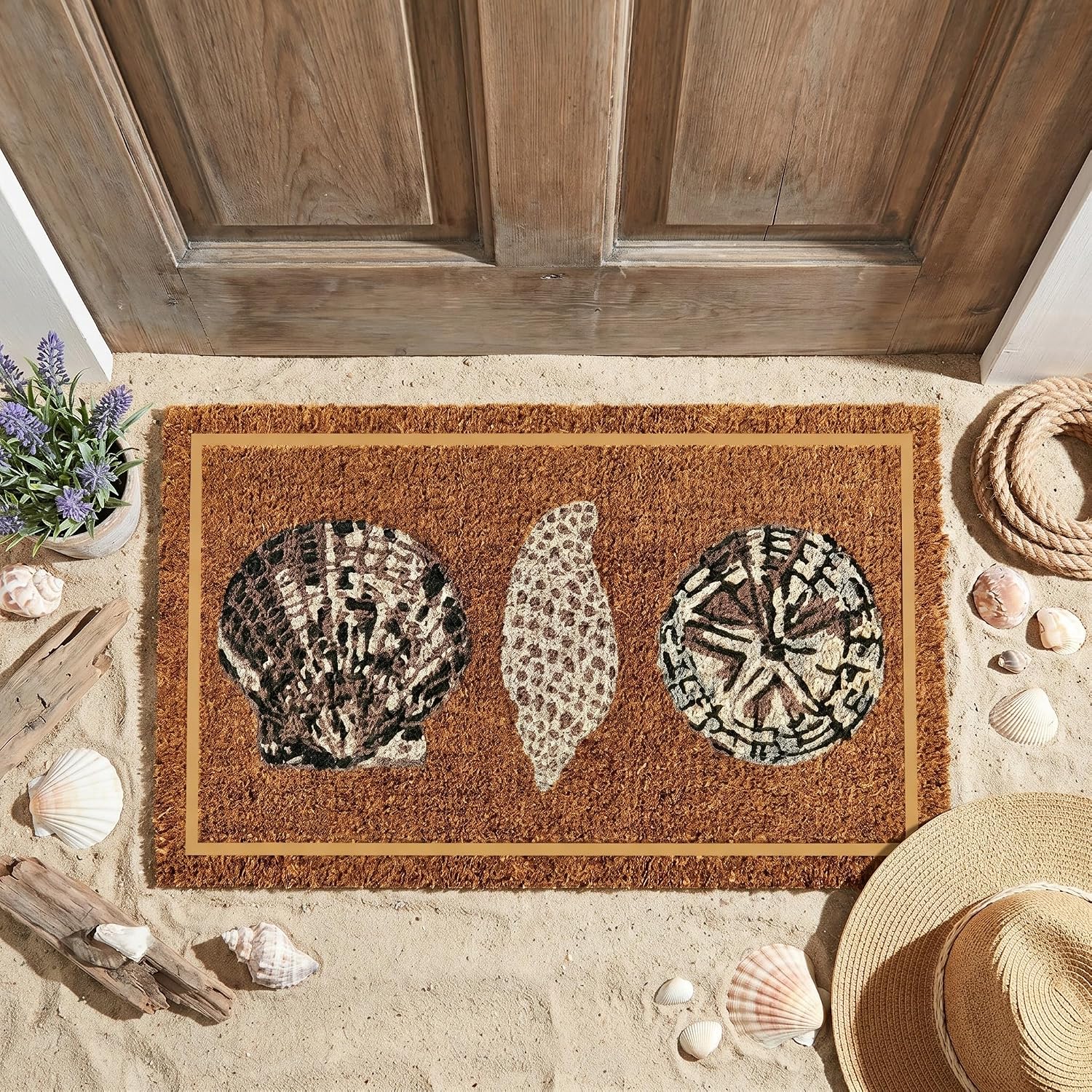 Seashell Outdoor Welcome Doormat