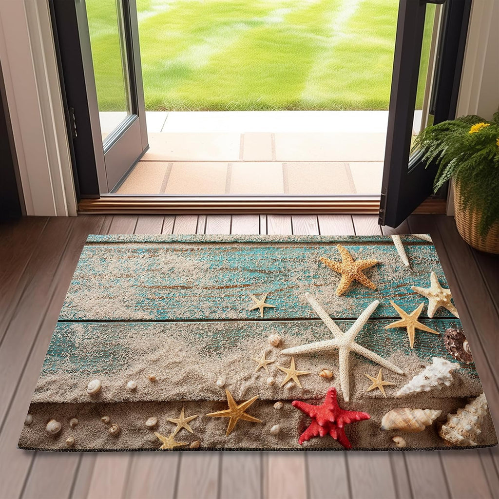 Beach Seashell Starfish Front Doormats