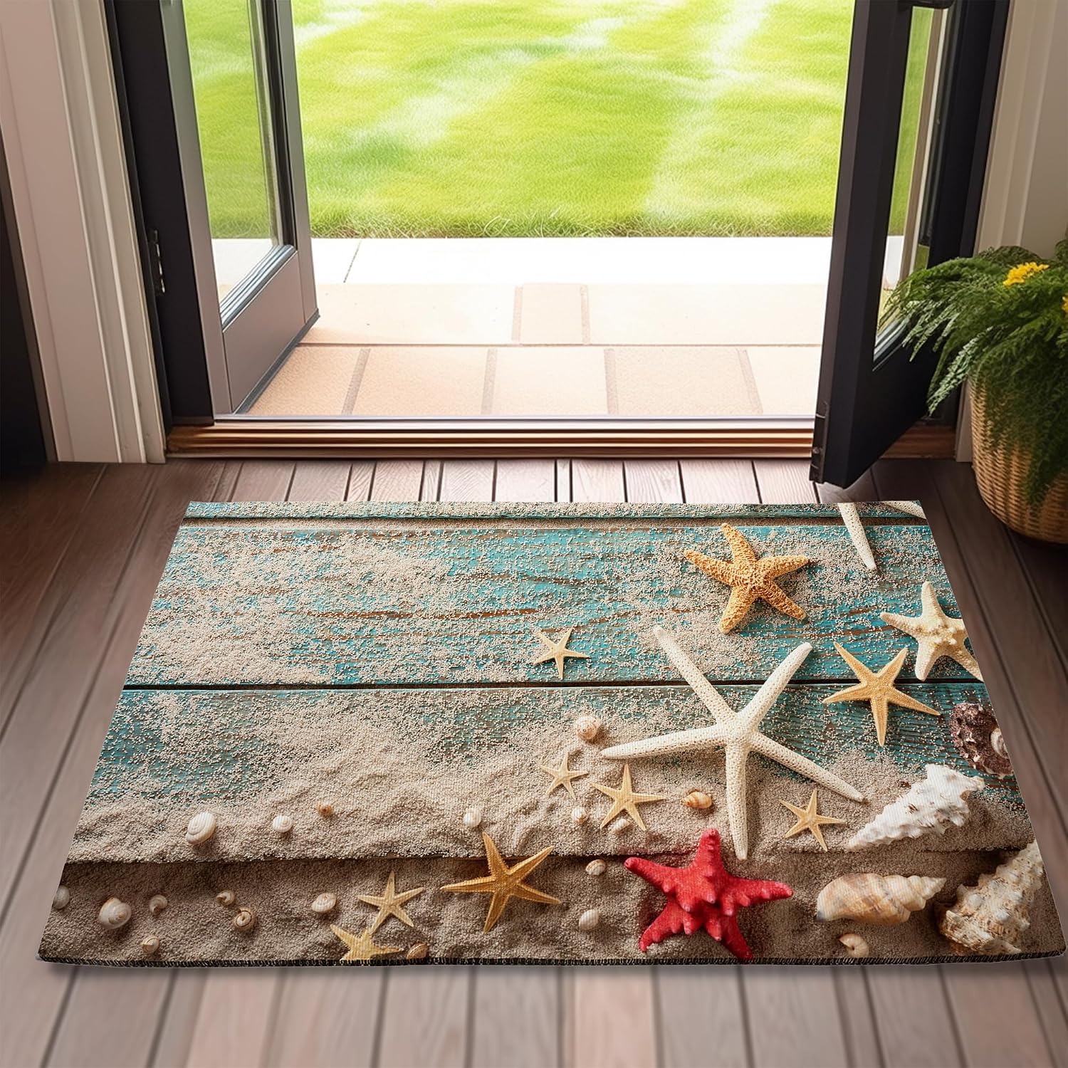 Beach Seashell Starfish Front Doormats