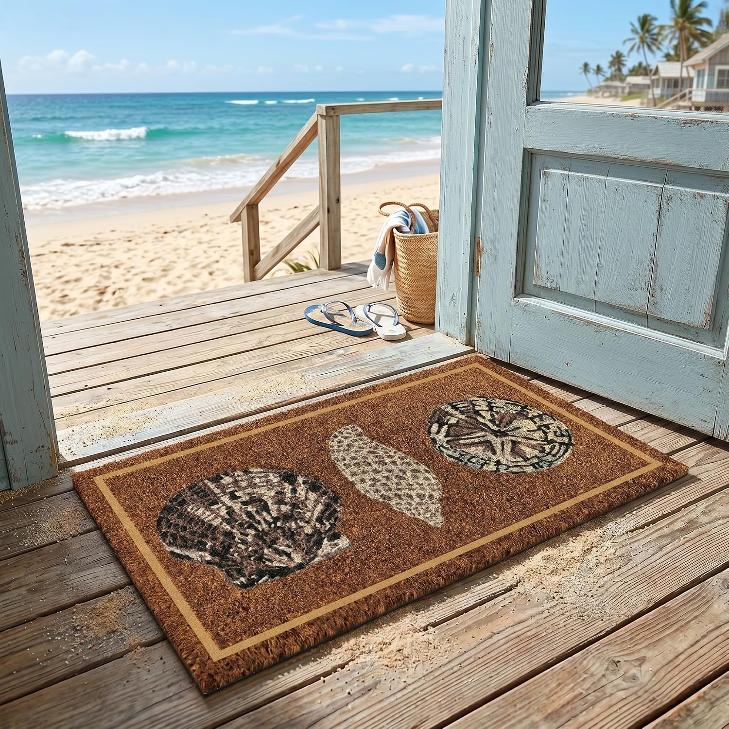 Seashell Outdoor Welcome Doormat