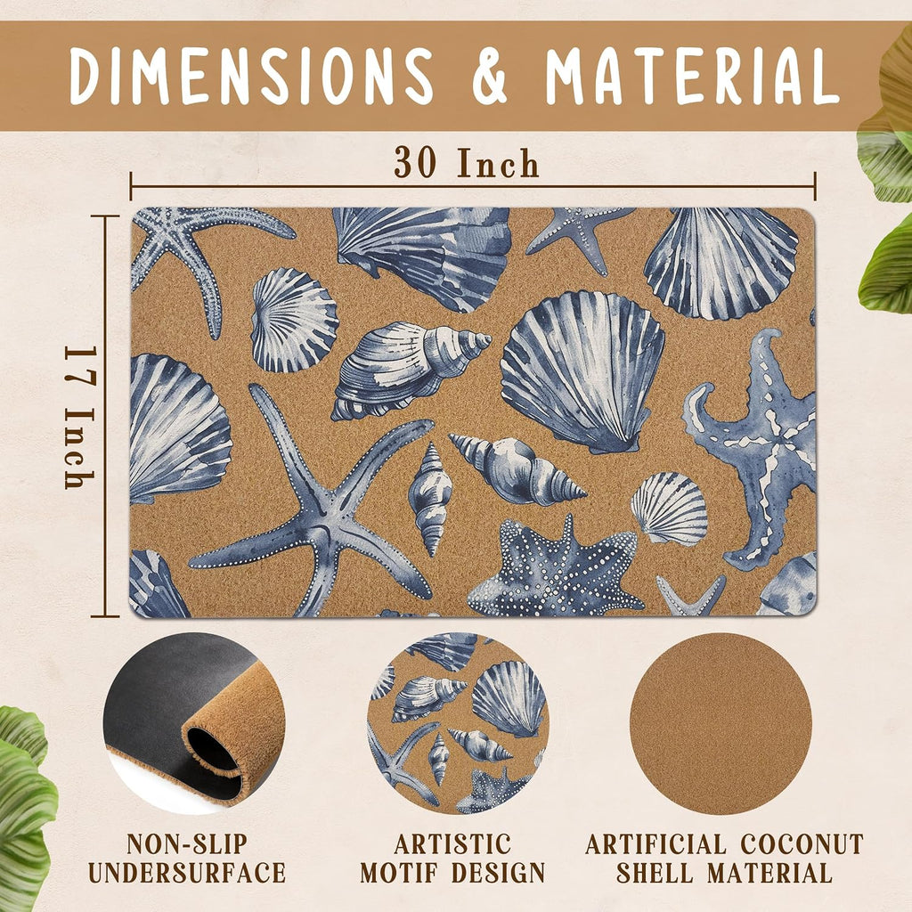 Beach Seashells Door Mat