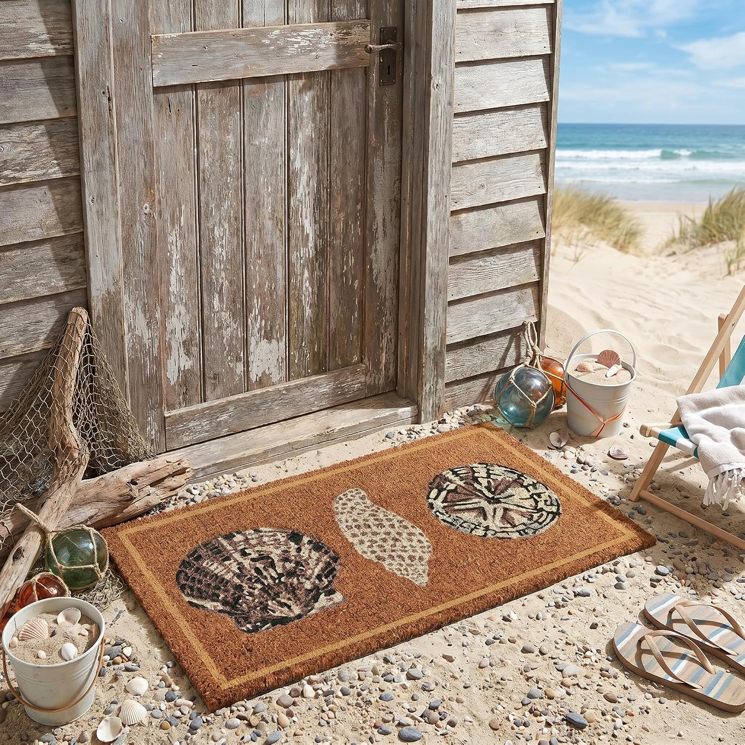 Seashell Outdoor Welcome Doormat