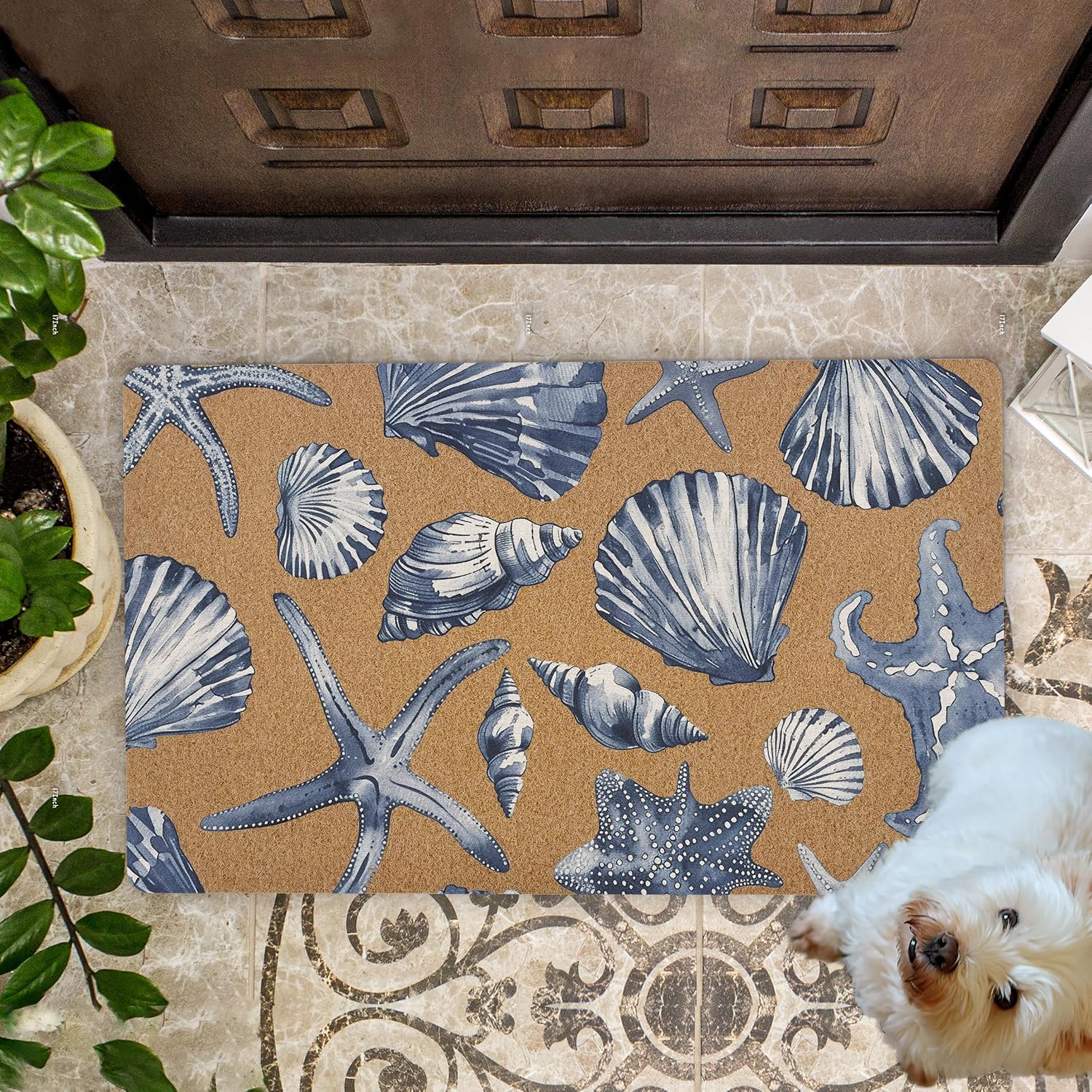 Beach Seashells Door Mat